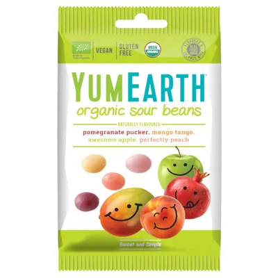 Zdjęcie produktu dla YumEarth cukierki kwaśne fasolki EKO 50g YUMEARTH