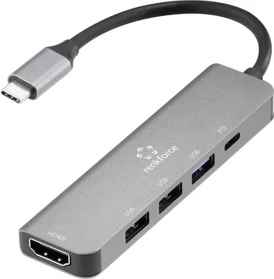 Produktbild von Renkforce USB-C® Dockingstation RF-DKS-903 5-in-1 Passend für Marke Dockingstations: Universal USB-C® Power Delivery