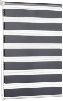 A close-up, front-facing view of a window blind.
