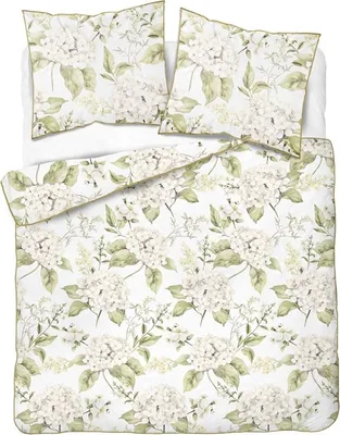 Produktbild von Bettwäsche, Perkalbettwäsche, mit Paspel, elegant 160x200 5589b Weiß, Blumen