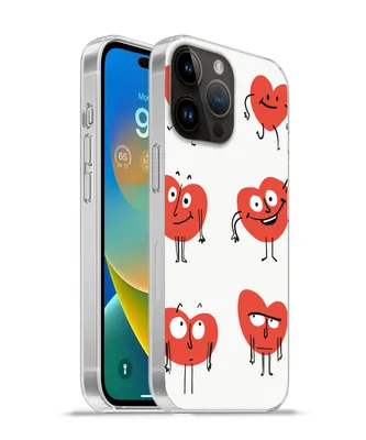 Produktbild von MuchoWow® Handyhülle Schutzhülle Hülle für Apple iPhone 14 Pro Max Eine Illustration von neun Herzen mit Emotionen Silikon Softcase Handy Hülle - Hardcover