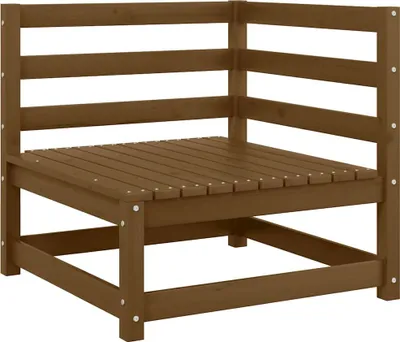 Produktbild von vidaXL 2-tlg. Garten-Lounge-Set Kissen Honigbraun Massivholz Kiefer
