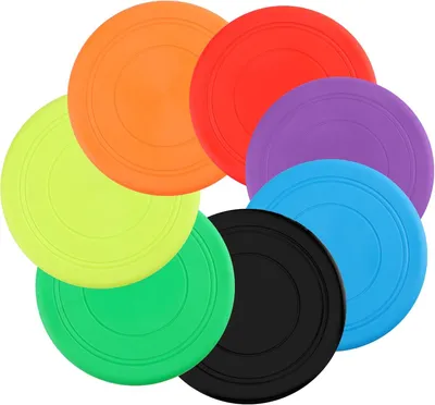 Produktbild von Hunde Frisbees Set, 7-teilig, 18 cm Durchmesser, bunte Hundespielzeuge für Training
