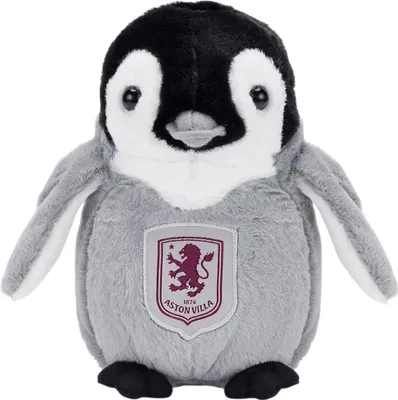 Produktbild von Aston Villa FC - Pinguin Plüsch-Spielzeug TA13642 (Einheitsgröße) (Grau/Weiß/Schwarz)