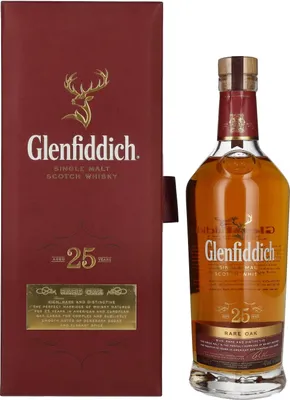 Produktbild von Glenfiddich 25 Years Old RARE OAK Single Malt Scotch Whisky 43% Vol. 0,7l in Geschenkbox