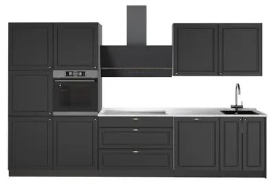 Produktbild von Küchenzeile Vicco Fame-Line Anthrazit-Gold Landhaus/Anthrazit 340 cm, AP Marmor, Model 64551