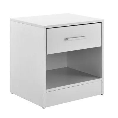 Imagen del producto de Mesa de noche/Cómoda And OutdoorMatch Manuela - con cajón y compartimento abierto - color blanco - fabricada en aglomerado - diseño clásico