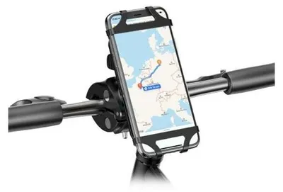 Produktbild von Rixus RXHB61 Fahrrad Handyhalterung Lenkerhalterung aus Silikon, schwarz