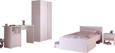 Produktbild von Parisot Pirouette23 Kinder-/Jugendzimmer-Set – 3-teilig, in Weiß und Grau oder Rosa