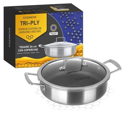 Topf 24 cm mit Deckel, 3 L, Antihaftbeschichtung