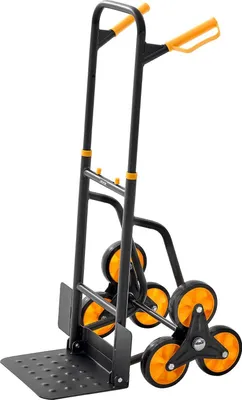 Produktbild von Treppensteigerwagen, 200 kg Treppensteigkapazität, robuster Klappwagen mit Teleskopgriff, 6 Rädern und 2 Bungee-Seilen, Treppensteigerwagen für Zuhause, Einkäufe, Lager
