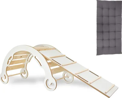 Immagine prodotto di Arco di arrampicata Leo con cuscino e scivolo per bambini Struttura di arrampicata per interni MDF