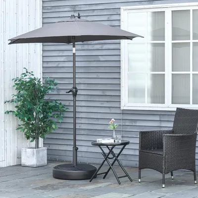 Produktbild von Sonnenschirmständer Sonnenschirmhalter, wetterbeständig, befüllbar, Ø55 x 38H cm, Schwarz, HDPE