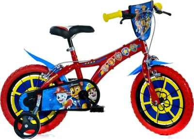 Obrázok produktu pre Dino detské bicykle pre chlapcov Paw Patrol 14 palcov 24 cm chlapci ráfiková brzda červená