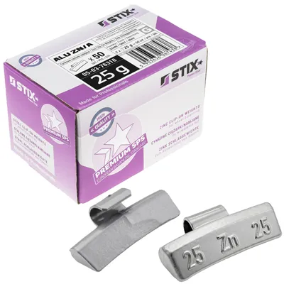 Immagine prodotto di 50 pesi da 25 g, pesi per equilibratura, cerchioni in zinco e alluminio, pesi in zinco, pesi ZN