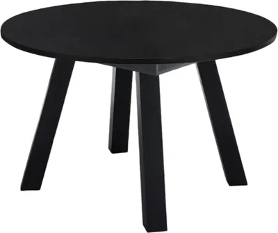 Produktbild von Esstisch Rund ausziehbar Edda 3 110 x 110 x 78 Küchentisch Schwarzstahl 13537-110