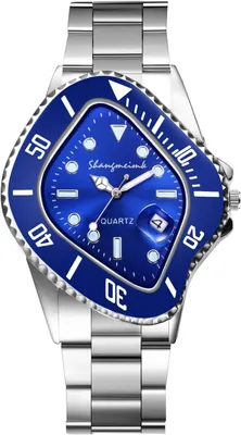 Produktbild von Quarz Analog 30m Wasserdicht Business Casual Uhr  mit Edelstahl Armband und Leuchtzeigern für Männer