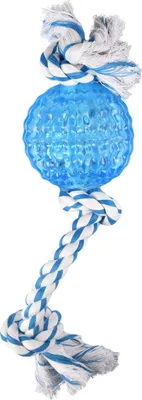Immagine prodotto di Giocattolo per cani Flamingo Denta Toy: corda + pallina in TPR Dias
