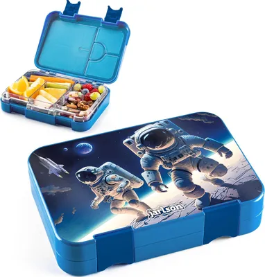 Produktbild von Famanu Lunchbox für Kinder, mit Fächern, bento box, auslaufsicher, Snackbox für Kindergarten und Schule