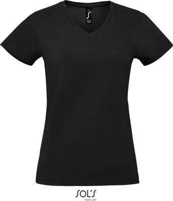 Immagine prodotto di SOLs 02941 | Damen Imperial Maglietta Donna - Scollo a V - Colore: Nero profondo - Taglia: M