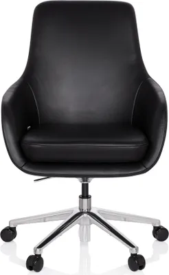 Obrázek produktu pro hjh OFFICE Profesionální manažerská židle BARENO Ergonomická kancelářská židle s područkami Kožená otočná židle pro kancelář, domácnost