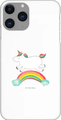Produktbild von Mr. & Mrs. Panda Iphone 11 Pro Handyhülle Einhorn Regenbogen - Weiß - Geschenk, Premium Kunststoff, Unicorn, Glitzer, Handy Case, Einhornpower, Erwachsenwerden