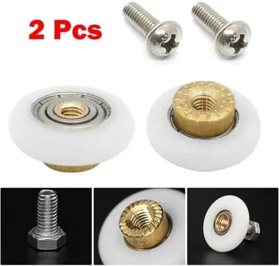 Produktbild von Türlaufrollen für 6–8 mm, Messingmitte und Nylon-Außenrad