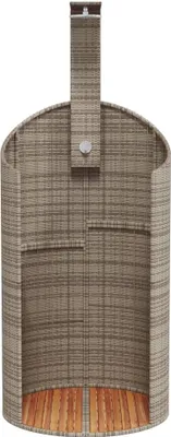 Immagine prodotto di Maison Exclusive - Doccia da giardino grigia 100x100x241,5 cm in polyrattan e legno di acacia