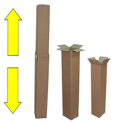 Produktbild von 1x Versandhülsen teleskopierbar bis 2050x180x150mm stufenlos verstellbar 2-wellig