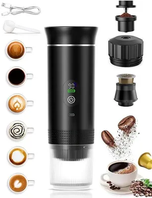 Productafbeelding van Draagbare Koffiemachine, Elektrische Espressomachine met Zelfverwarming