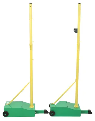 Image de Système de filet de badminton, en acier avec revêtement par poudre, réglable en hauteur, adapté aux jeux en simple et en double, montage rapide, design portable