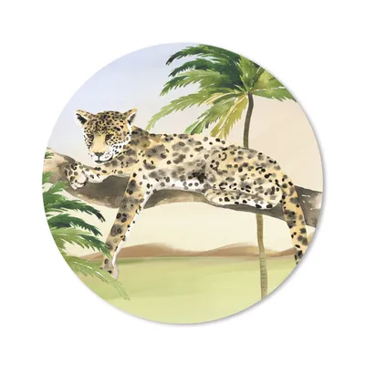 Produktbild von MuchoWow® Mauspad Mousepad Leopard - Dschungel - Baum 40x40 cm - Mousepads - Maus Mat - Pad - Mausunterlage - Schreibtisch Accessoires