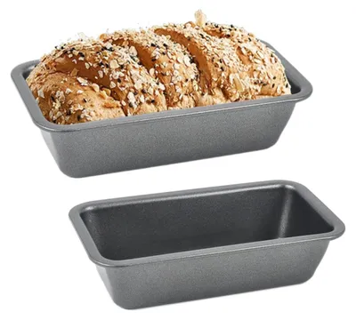 2er-Set Backformen, Antihaft, Kohlenstoffstahl, 15,6x8,6x4 cm