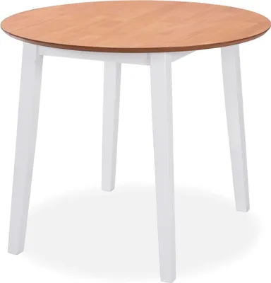 Obrázek produktu pro vidaXL Jídelní set 5 dílů z MDF a kaučukovníku bílý