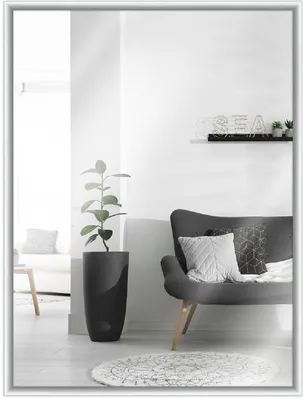 Produktbild von MendeFrames Wandspiegel H270 60x60 cm silber matt Aluminium