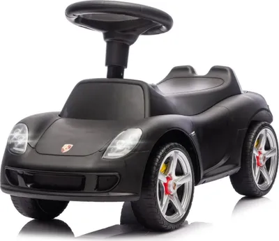 Produktbild von Porsche Carrera GT Rutschauto (1–3 Jahre) – Offiziell Lizenziert, mit LED-Scheinwerfern & Schubstange – Kinder Rutschfahrzeug mit Hupe – Schwarz