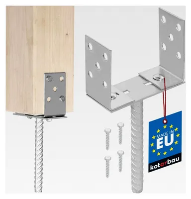 Produktbild von U-Pfostenträger 0-165 mm Silber Breitenverstellbar zum Einbetonieren