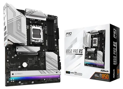 Zdjęcie produktu dla Asrock B850 Pro RS, AMD, Gniazdo AM5, AMD Ryzen 7000 Series, AMD Ryzen 8000 Series, AMD Ryzen 9000 Series, DDR5-SDRAM, 256 GB, DIMM