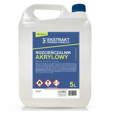 Zdjęcie produktu dla ROZPUSZCZALNIK ROZCIEŃCZALNIK AKRYLOWY 5L do FARB LAKIERÓW ZMYWACZ