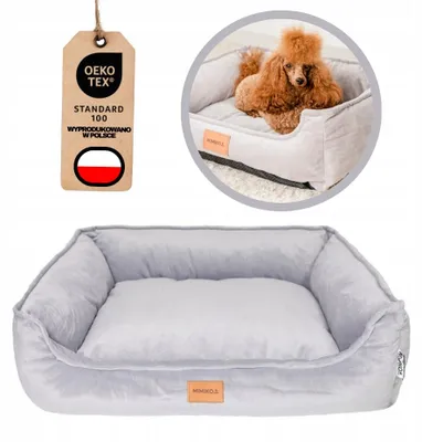 Produktbild von Mimiko Pets Hundebett Grau 60x50cm Sofa