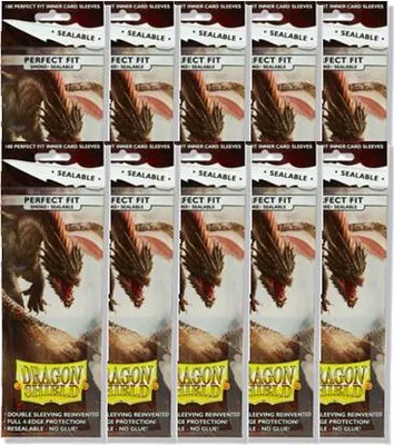 Produktbild von BUNDLE 10x100 Dragon Shield Standard Perfect Fit Sleeves SMOKE Sealable #13223