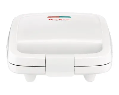 Produktbild von Moulinex Waffle Time, 4 Waffel(n), Rechteckig, Weiß, Horizontal/Vertikal, 700 W, 700 W