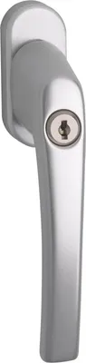 Image de Poignée de fenêtre ROTO ROTOLINE - cylindre de blocage, 40 Nm, aluminium argent anodisé