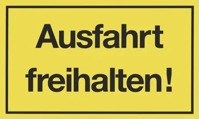 Produktbild von Metafranc Hinweisschild Ausfahrt freihalten 200 x 300 mm