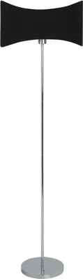 Produktbild von BELIANI Stehlampe Silber Metall 153 cm mit Stoffschirm Kunstseide Wellenform Gewellt 1-Flammig Modern Wohnzimmer Leuchte Stehleuchte Bodenlampe