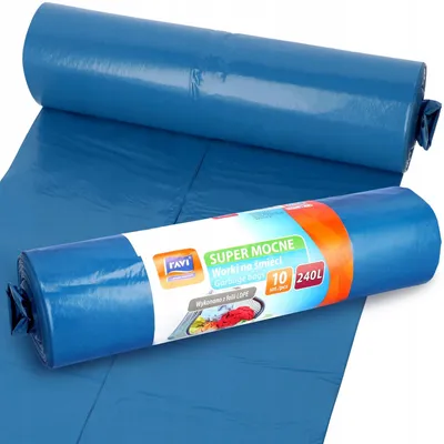 Obrázek produktu pro Pytle na odpadky – 240 l – extra silné – 10 ks – modré