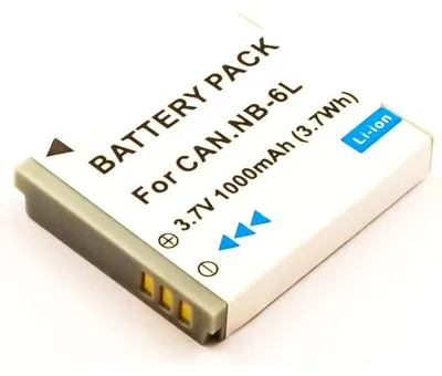 Produktbild von Akku für Canon PowerShot SX280 HS Li-Ion 3,7 Volt 1000 mAh weiß.