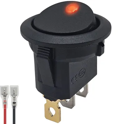 Produktbild von ProRide Wippschalter ON/OFF KCD2-12 3-polig 12V/20A mit Anschlusskabel rote LED