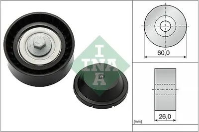 Produktbild von INA 532 0824 10 Umlenkrolle Keilrippenriemen für LAND ROVER Range Rover Evoque (L538) Freelander 2 SUV (L359) Range Rover Evoque (L551)