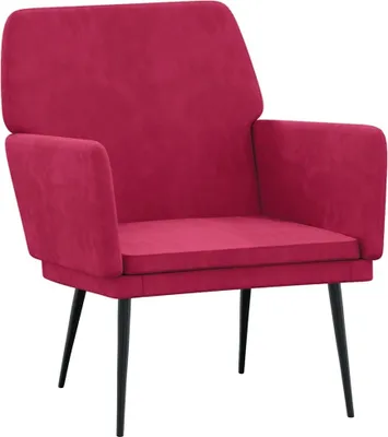 Zdjęcie produktu dla vidaXL Fotel czerwone wino 62x79x79 cm aksamit